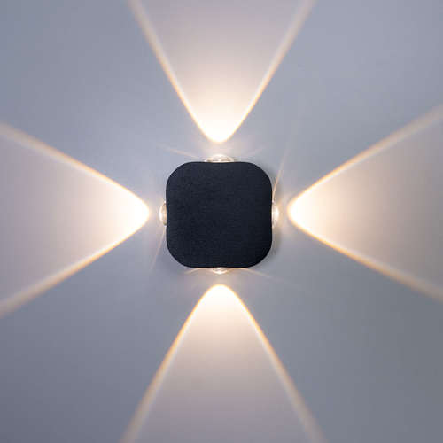 Wall Lamp BLACK 4W OUT 100x100x35