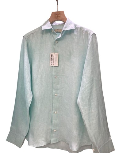 Capri Linen Shirt 100% Italian Mint