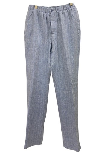 Capri Linen Pants 100% Italian, Sky Blue Color
