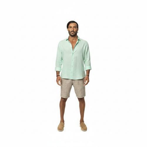 Capri Linen Shirt 100% Italian Mint Green