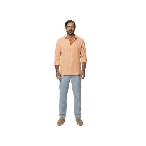 Capri Linen Shirt 100% Italian Orange