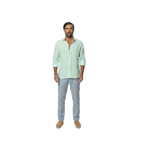 Capri Linen Shirt 100% Italian Mint Green