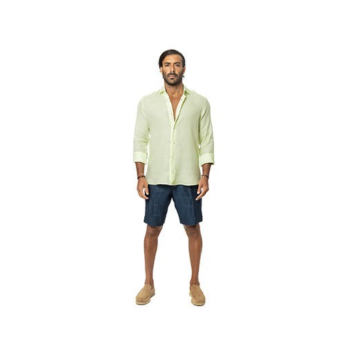Capri Linen Shirt 100% Italian, Light Green