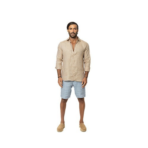 Capri Linen Shirt 100% Italian, Brown