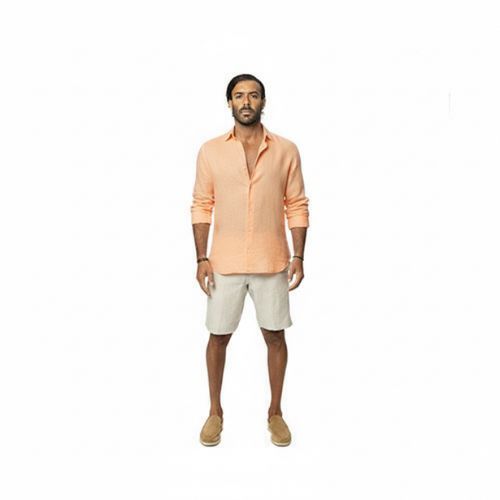 Capri Linen Shirt 100% Italian Orange