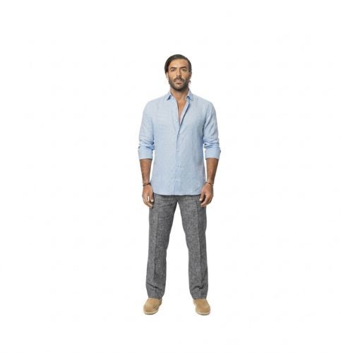Capri Linen Pants 100% Italian Dark Gray