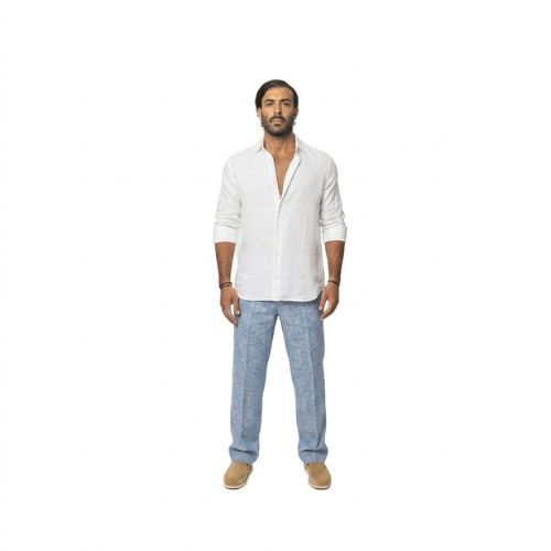 Capri Linen Pants 100% Italian Sky Blue