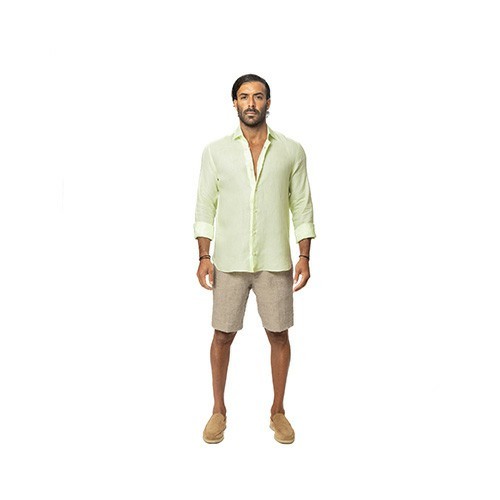 Capri Linen Shirt 100% Italian, Light Green
