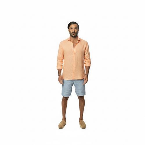 Capri Linen Shirt 100% Italian Orange
