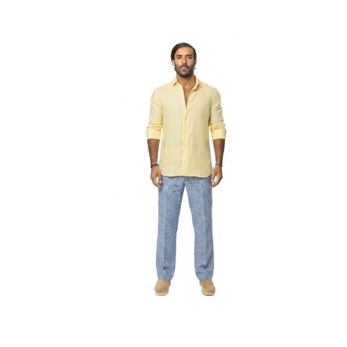 Capri Linen Pants 100% Italian Sky Blue