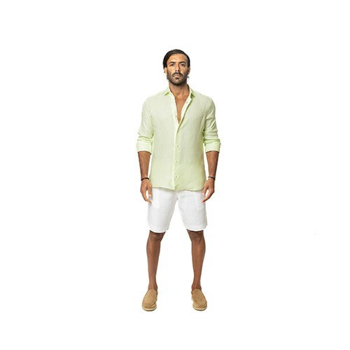 Capri Linen Shirt 100% Italian, Light Green