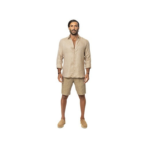 Capri Linen Shirt 100% Italian, Brown