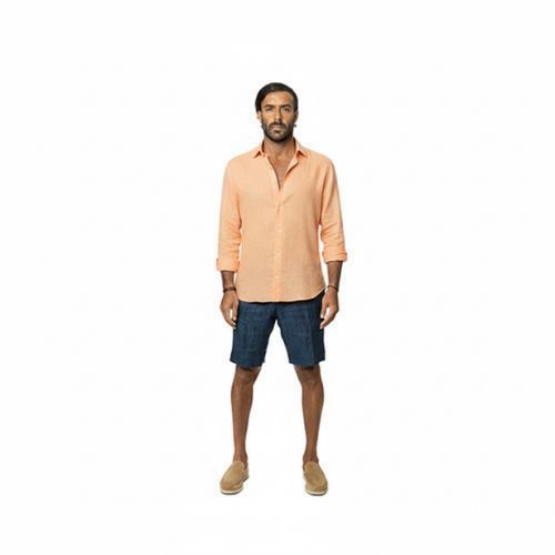 Capri Linen Shirt 100% Italian Orange