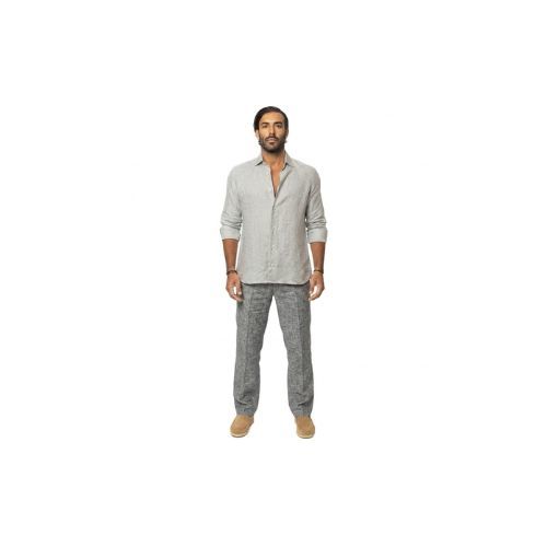 Capri Linen Pants 100% Italian Dark Gray