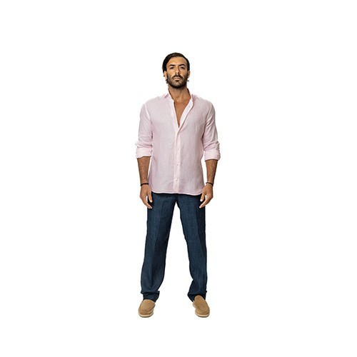 بنطلون  كابري لنن كحلي   ايطالي 100‎%‎لنن