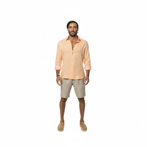 Capri Linen Shirt 100% Italian Orange