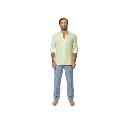 Capri Linen Pants 100% Italian Sky Blue