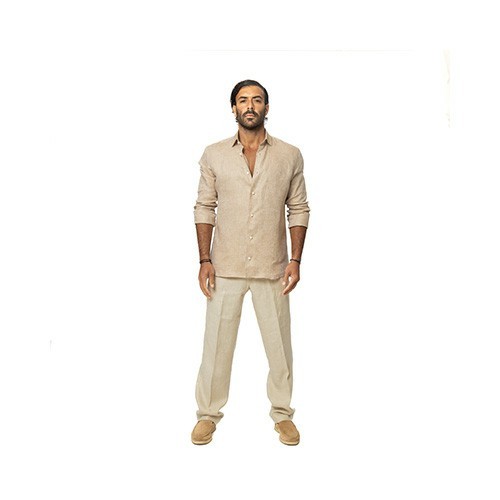 Capri Linen Shirt 100% Italian, Brown