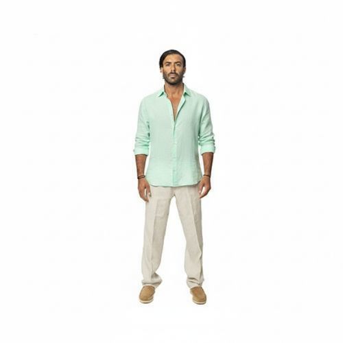 Capri Linen Shirt 100% Italian Mint Green