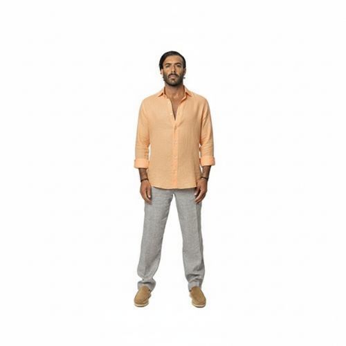 Capri Linen Shirt 100% Italian Orange