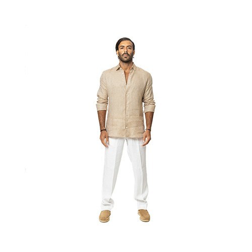Capri Linen Shirt 100% Italian, Brown