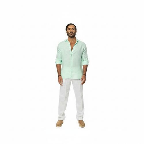 Capri Linen Shirt 100% Italian Mint Green