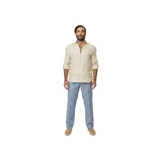 Capri Linen Pants 100% Italian Sky Blue