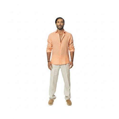 Capri Linen Shirt 100% Italian Orange