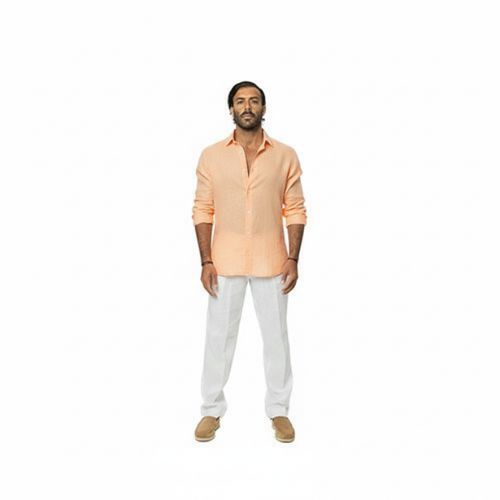Capri Linen Shirt 100% Italian Orange