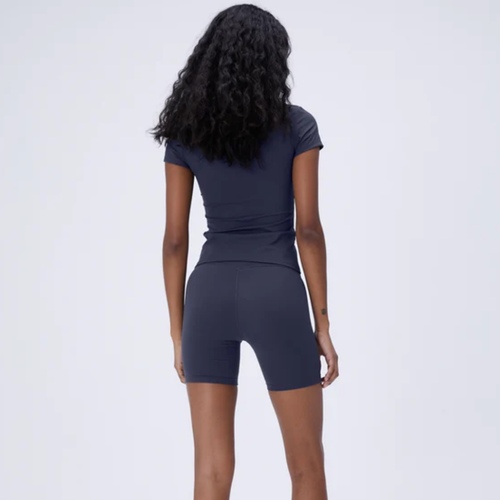 Ultimate Short Sleeve Longline Top - Midnight Blue