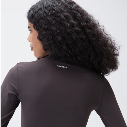 Ultimate Long Sleeve Longline Top - Coffee Bean