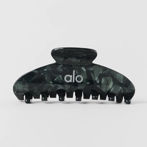 90's Claw Clip Clover Green Agate