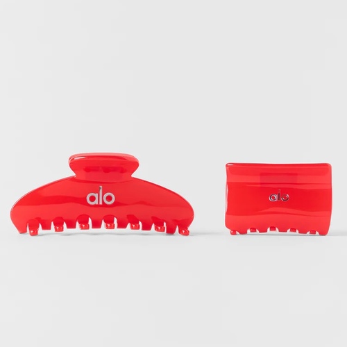 90's Claw Clip Pink &  Red