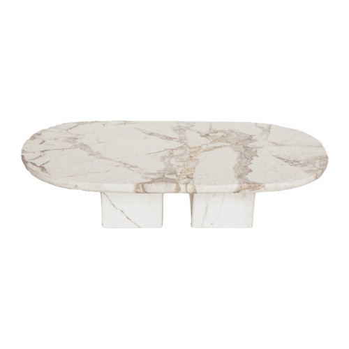 White Marble Piece - Dimensions : 50x25x12 cm