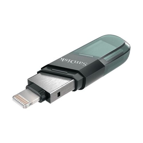 سانديسك 256 جيجا محرك فلاش iXpand فليب iPhone والكمبيوتر - سعة التخزين: 256 جيجابايت نوع الواجهة: USB 3.1 الجيل الأول الموصل: البرق الون الاخضركمية محرك الأقراص المحمول SanDisk iXpand Flip - 256 جيجابايت / USB 3.1 Gen 1 / Lightnin