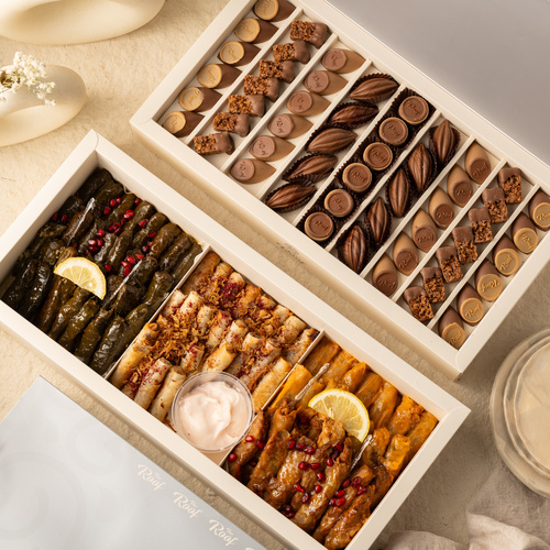 Offers  Solo - عرض عبارة عن بوكس كاكاو ٥٤ قطعه بحشوات مختلفة برلين بندق، كرانشي كاكاو ، سنيكرز ، كرسبي كاكاو كورن فلكس  بوكس موالح مكس ورق عنب رمان وليمون   مسخن دجاج مقرمش  ملفوف رمان وليمون ٧٥ قطعه