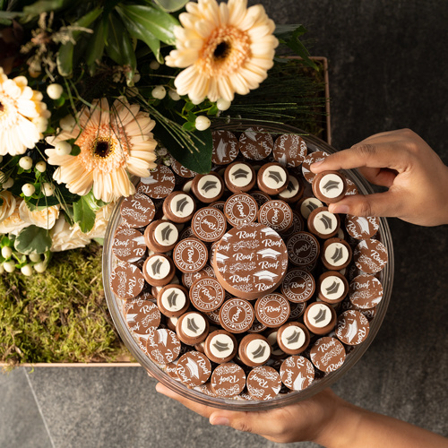 تنسيقة ورد مع صينية كاكاو التخرج ٤