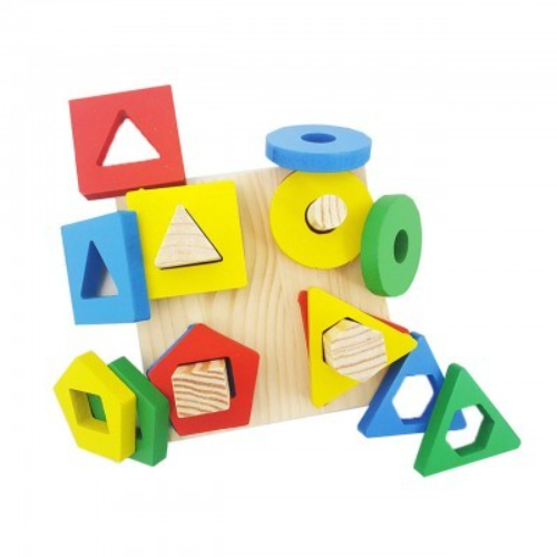 Shapes installation game (wooden) - Shapes installation game (wooden) The advantage of this game is the ease of installation for children It is considered a Montessori game The whole game is wooden and of excellent quality  The size you find in the pictures