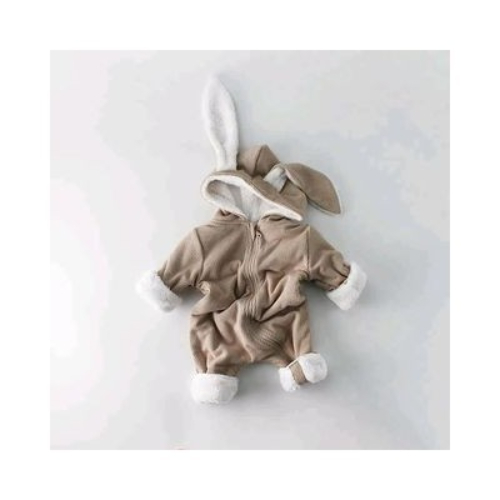 Winter jumpsuit in the shape of a bunny - * Open-legged with fur and 100% cotton lining
* Available in sizes (3-6) months - (6-12) months 
* Available in beige and pink