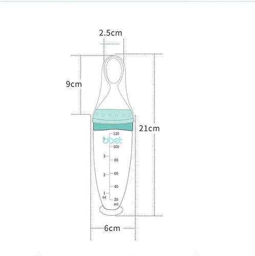 Transparent silicone baby spoon