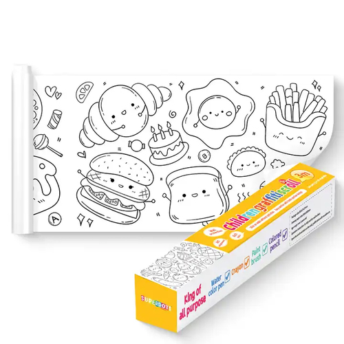 Drawing paper - Drawing paper 
 - Basic and entertaining skills for children - 5 complete copies available - 3M long - more confidence - Invest and utilize time for children to stay away from phones and screens