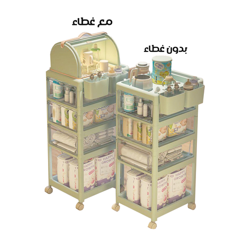 Trolley - Trolley

- With cover and without cover available in blue and white
- Five sturdy pull out drawers with moving wheels
- Made of reinforced plastic with suitable size
- It stores the child’s belongings and can be disassembled and assembled