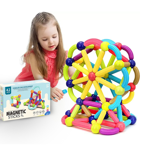 Magnet installation game - Magnet installation game

- 64 flexible, foldable pieces
- Strong magnets for mounting shapes
- Educational and exciting game for children