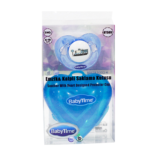 Natural anti-bacterial pacifier with heart cover BT 509 - Against bacteria Age from 6-18 months