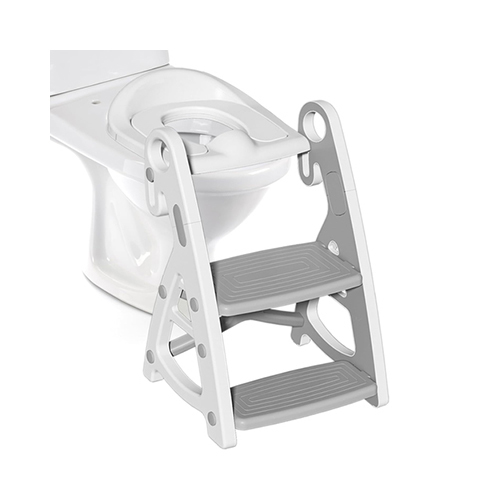 Ladder + bathroom chair - Ladder + bathroom chair 
 - Available in gray - apricot orange - A separate piece for the toilet and a piece of stairs - Stability and control of the base and complete safety - Educational for children to enter the bathroom