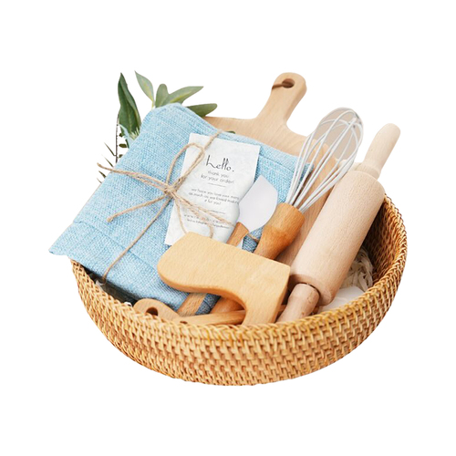 Bakery basket - Safe for the child  One of the Monastic educational methods  He loves the little girl in the kitchen It contains all the child-safe baking supplies and tools