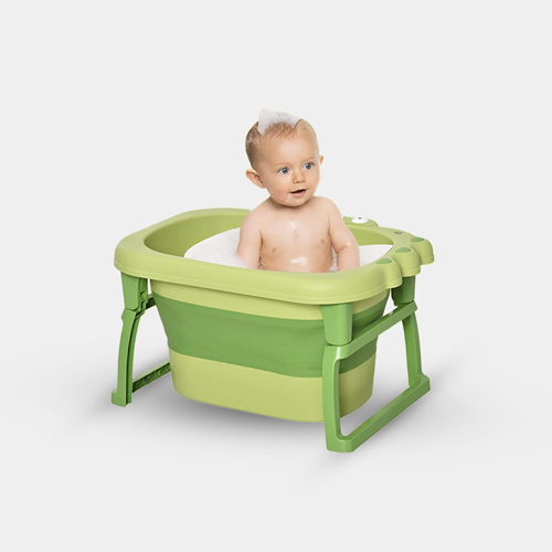 Deep Bathtub - You can keep it under the sink Or hang it in a tight corner to save space Foldable bathtub 2x1 design Made of soft plastic without sharp edges Environmentally friendly Features a curved design for comfortable seating Colors: Green - Yellow Price: 17.900 Kuwaiti dinars