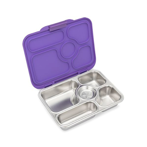 Stainless Steel Lunchbox - Yumbox Presto Lunchbox Leakproof Design Rust-Resistant Made from Food-Safe Materials Features an Easy-to-Open Latch Designed to Fit Seamlessly in All Yumbox Bags Dimensions: Size: 10 inches x 8 inches x 2.25 inches, Weight: 1.5 lbs