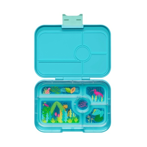 5-Compartment Lunch Box - Practical Design Silicone-Lined Lid for Leakproof Protection Easy-to-Open and Close Latch 5 Compartments Easy to Clean Dishwasher Safe (Top Rack Only) Hand Washing of Outer Shell Highly Recommended High Quality, Durable, and Lightweight BPA-Free Lightweight Dimensions: Approximately 9.5 x 6.9 x 1.8 inches, Weight: 0.6 kg