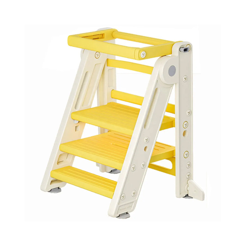 Foldable educational stool - Foldable educational step stool 
 Easy to fold, takes up no space   Made from high-quality materials   Free from BPA   Multi-functional   Can be used in:   Bathroom - Kitchen - Bedroom   Stable and completely safe for children   Height adjustable   Suitable for ages 12 months to 48 months   Colors:   Yellow - Gray - Beige   Price: 22 Kuwaiti Dinars